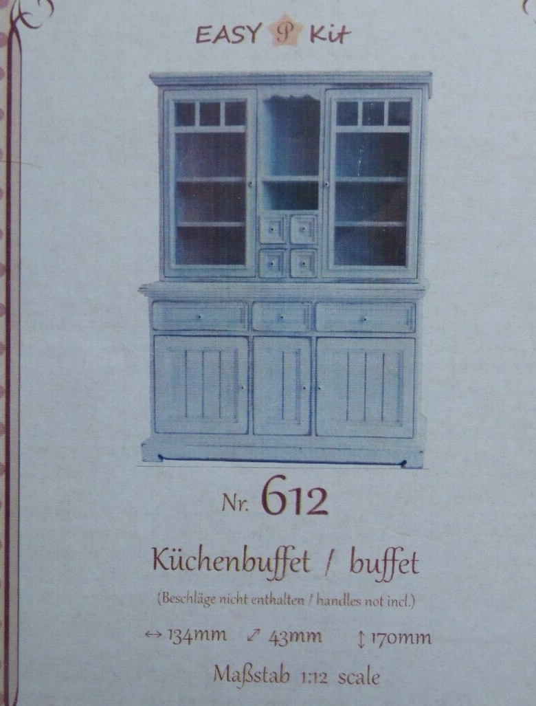 Dollhouse Miniature "Easy Kit" Kitchen Buffet Furniture Kit