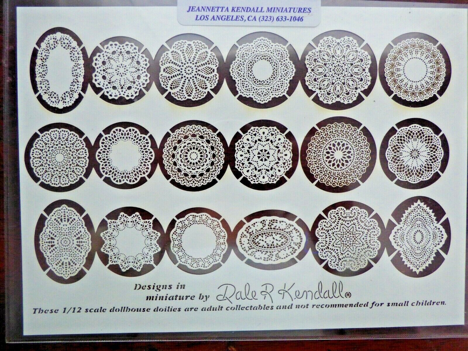 Dollhouse Miniature Assorted Doilies #160 by Jeanetta Kendall