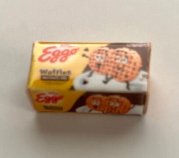 Dollhouse Miniature Eggo Box Handcrafted