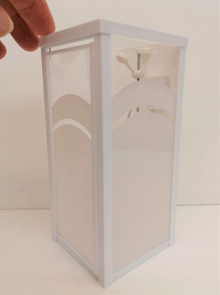 Dollhouse Miniature Shower Cubicle Non-Opening Door by Delph Miniatures