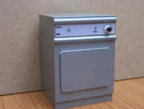 Dollhouse Miniature Silver Tumble Dryer by Delph Miniatures