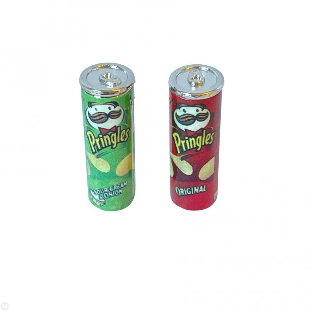 Dollhouse Miniature Two Cans of Pringles