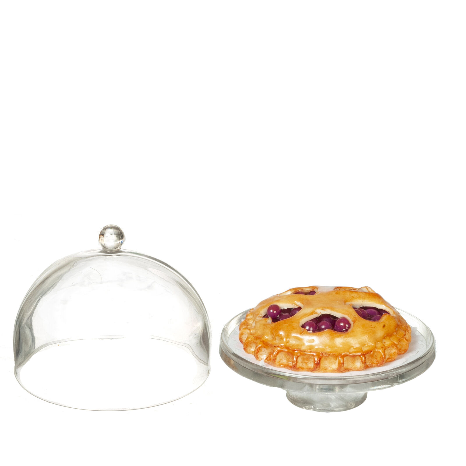 Dollhouse Miniature Display with Cherry Tart