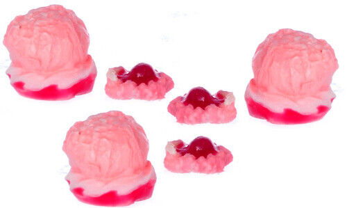 Dollhouse Miniature Cream Filled Puffs by Falcon Miniatures - Set of 6
