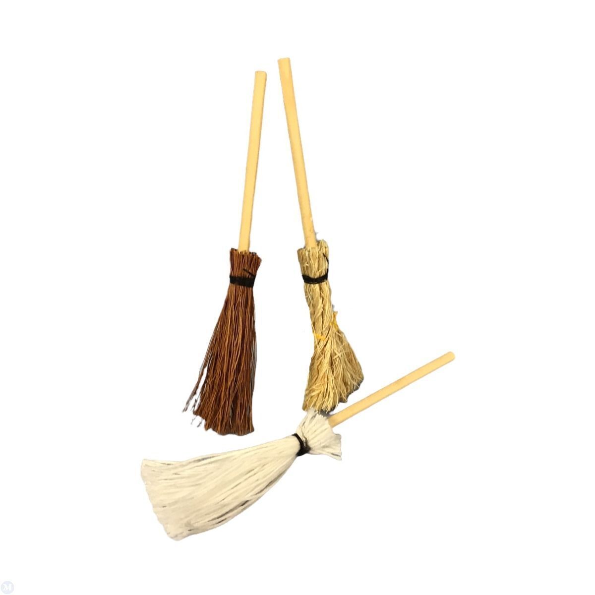 Dollhouse Miniature Broom Set of 3