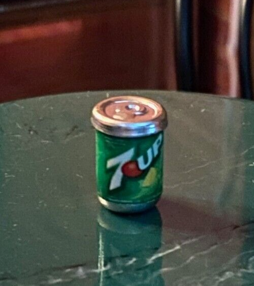 Dollhouse Miniature Can of 7Up - Handcrafted