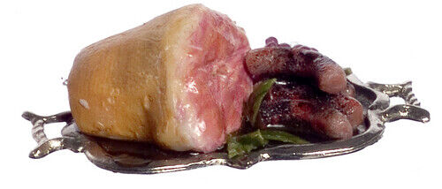 Dollhouse Miniature Salted Ham and Sausages by Falcon Miniatures