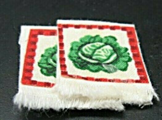 Dollhouse Miniature Cabbage Kitchen Towels