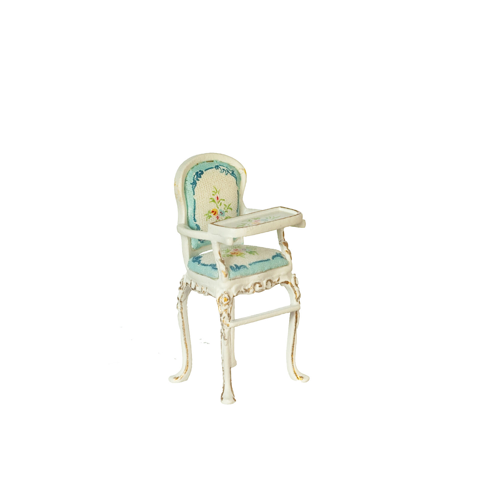 NEW From JBM Dollhouse Miniature High Chair in White - 1:24 Scale