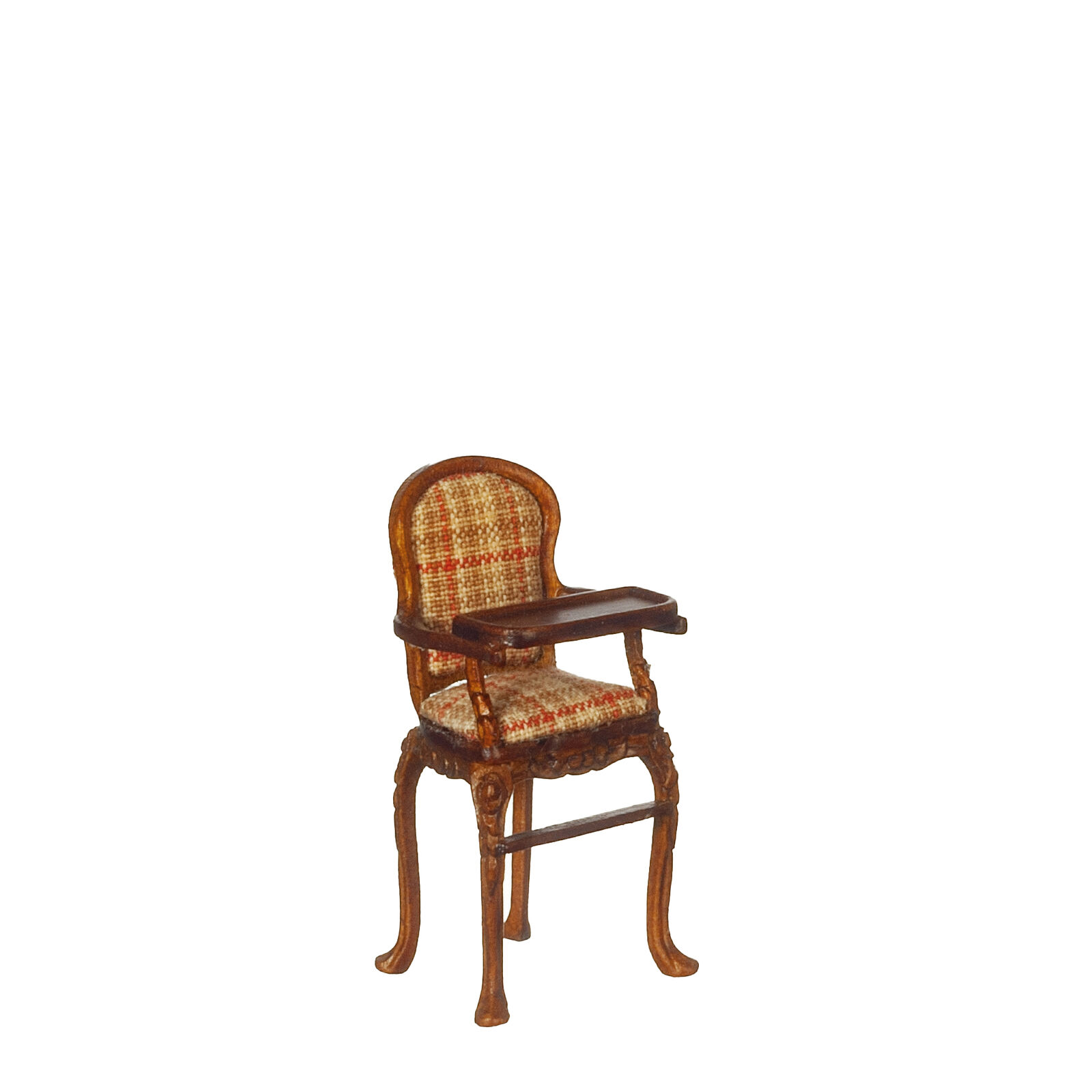 NEW From JBM Dollhouse Miniature High Chair in Walnut - 1:24 Scale