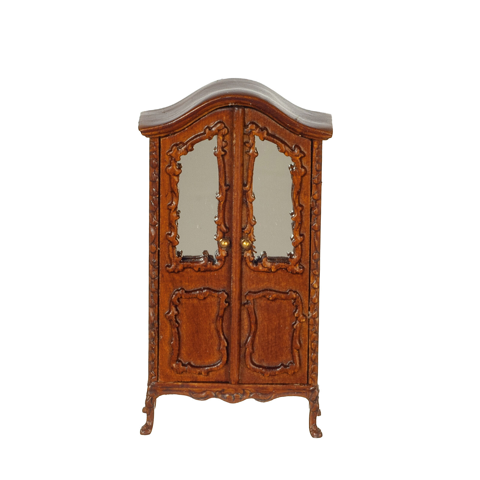 NEW From JBM Dollhouse Miniature Armoire in Walnut - 1:24 Scale
