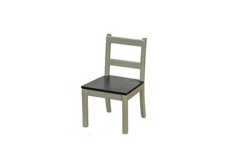 Dollhouse Miniature Kitchen Chair  in Grey and Black