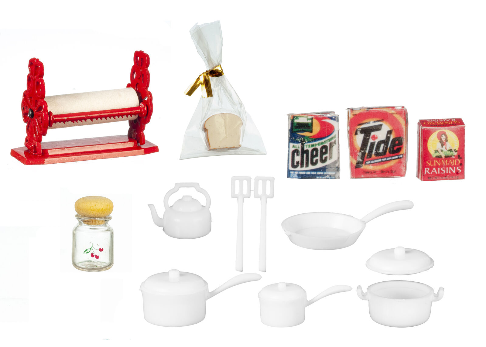 Dollhouse Miniature Set of Kitchen Accessories