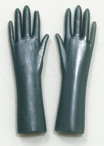 Green Rubber Gloves - Dollhouse Miniature