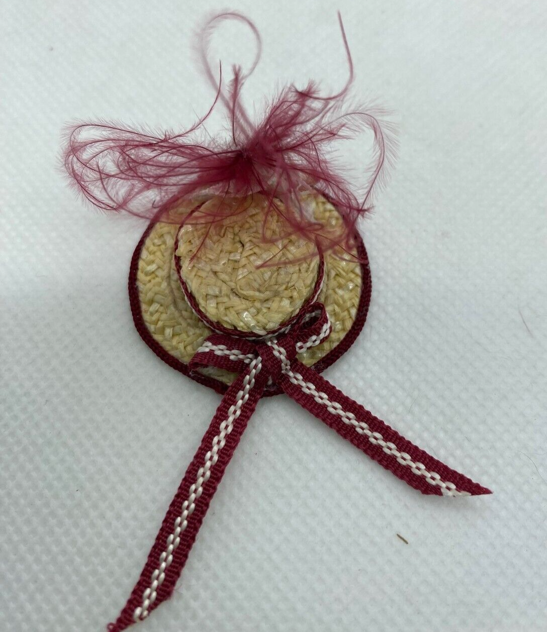 Dollhouse Miniature Handcrafted Hat with Bow by Pat Jackson