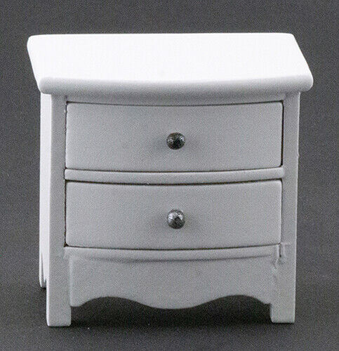Dollhouse Miniature Night Stand in White