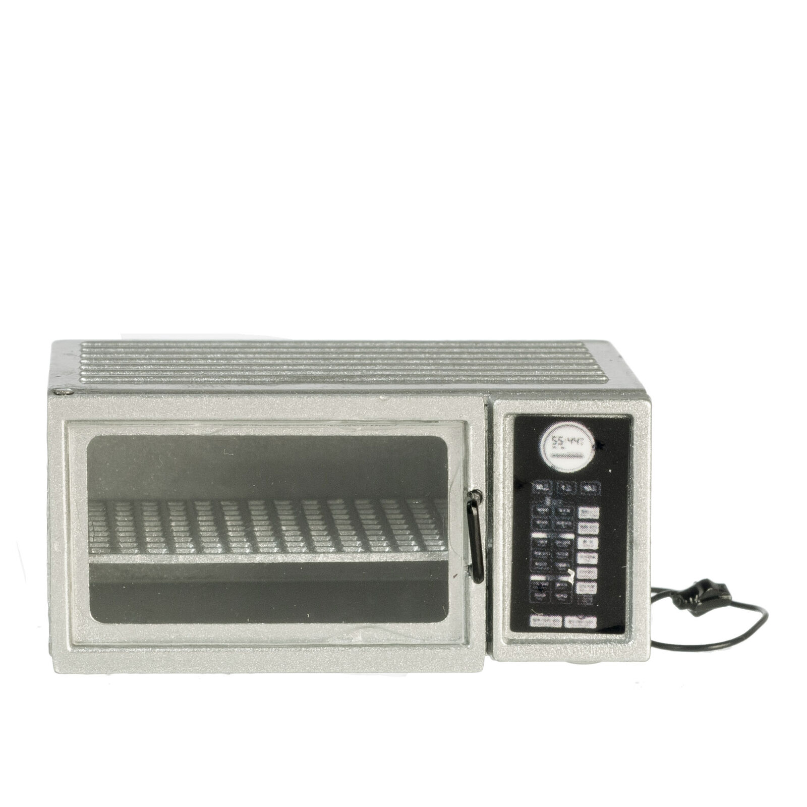 Dollhouse Miniature Metal Microwave with Cord