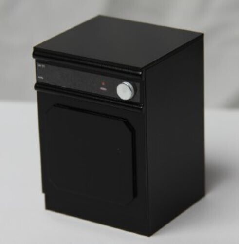 Dollhouse Miniature Black Tumble Dryer by Delph Miniatures
