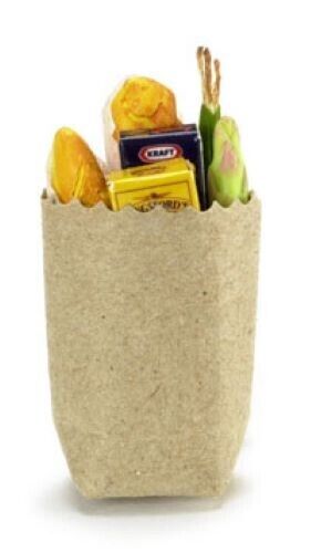 Dollhouse Miniature Grocery Bag #1840