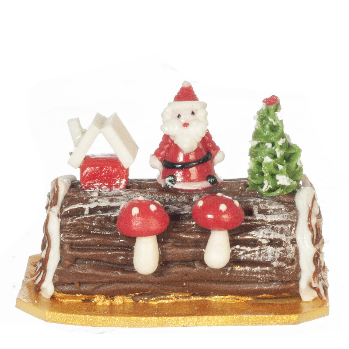 Dollhouse Miniature Yule Log Cake #6395