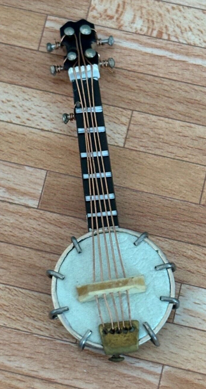 Dollhouse Miniature Banjo by Heidi Ott