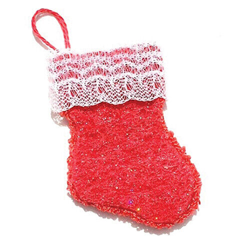 Dollhouse Miniature Red Christmas Stocking