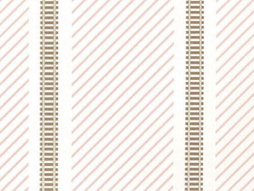 Dollhouse Miniature Wallpaper by Mini Graphics - Choo Choo Tracks, Red