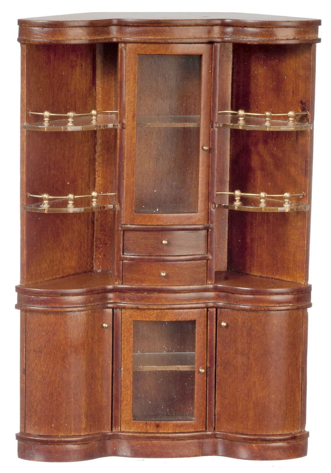 Back Bar in Walnut by JBM - Dollhouse Miniature