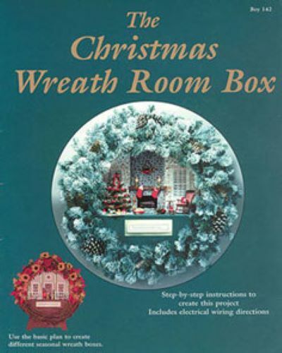 Dollhouse Miniature Book: Christmas Wreath Room Box