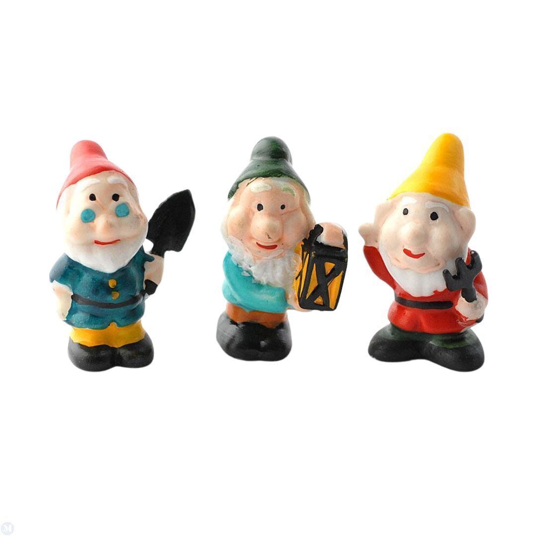 Dollhouse Miniature 3 Garden Gnomes by Reutter Porcelain