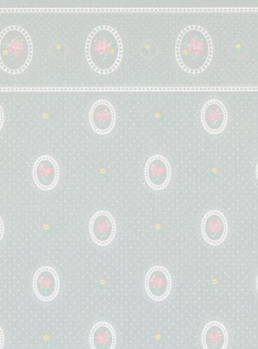 Dollhouse Miniature Wallpaper by Mini Graphics - Cameo Reverse, Blue