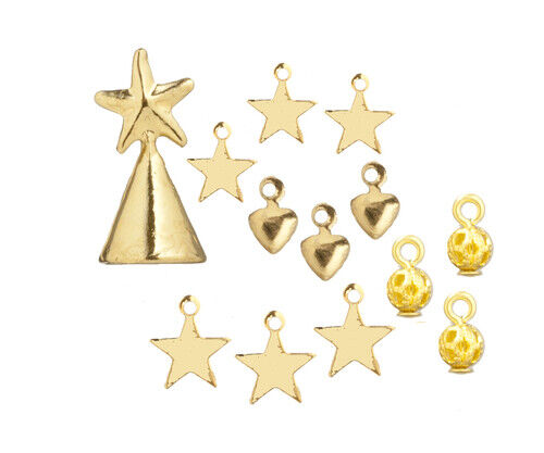 Dollhouse Miniature Christmas Ornaments Set of 13