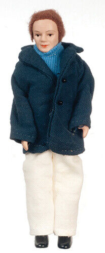 Dollhouse Miniature Porcelain Doll Father Modern