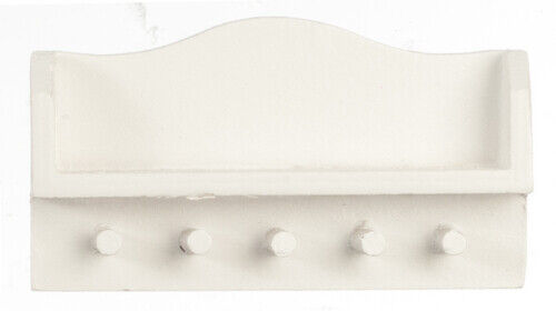 Dollhouse Miniature Kitchen Wall Shelf in White