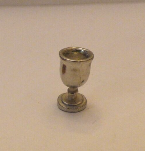 Dollhouse Miniature Polished Pewter Goblet From Warwick Miniatures
