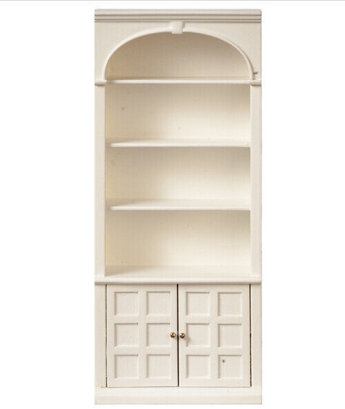 Dollhouse Miniature Bookcase in White by JBM