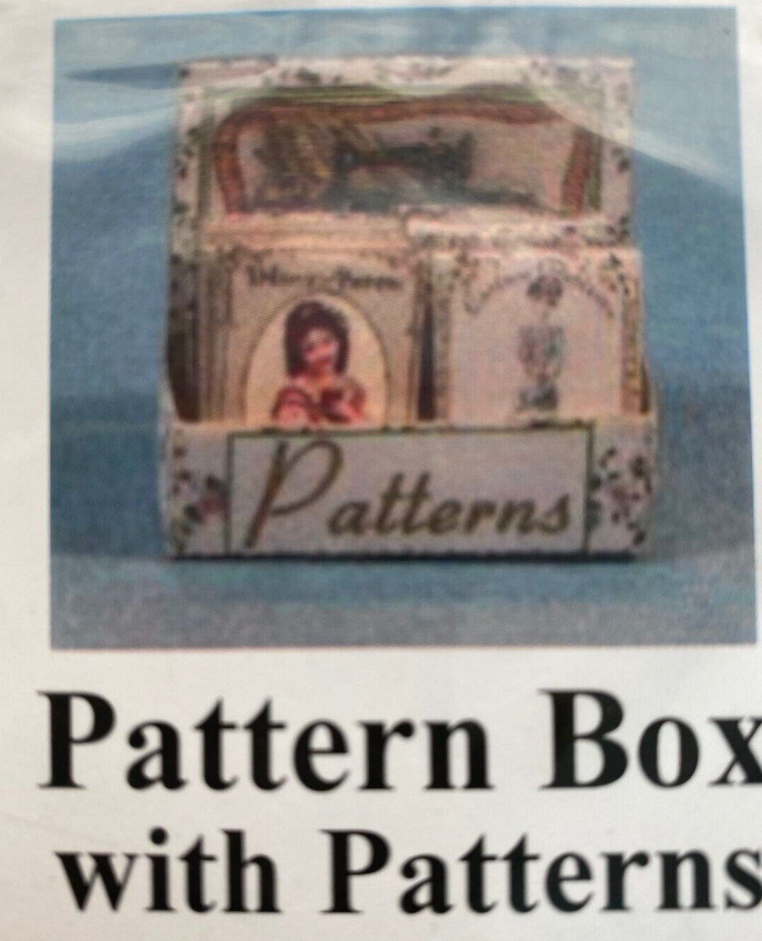 Dollhouse Miniature Pattern Box with Patterns, Handcrafted