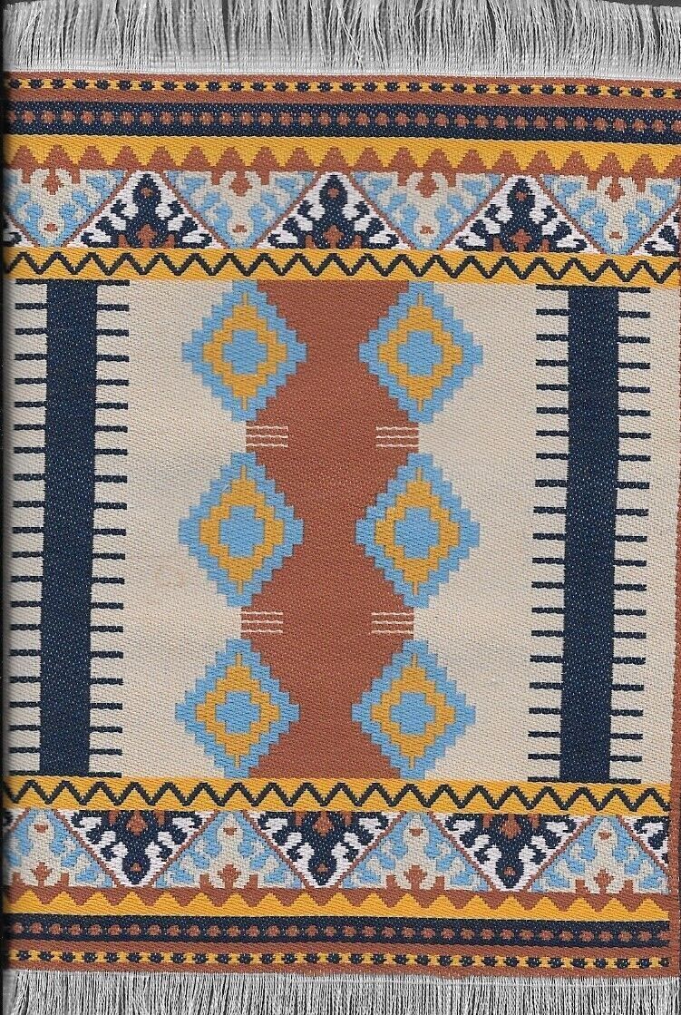 Dollhouse Miniature  Woven Turkish Rug 5-3/4" x 3-7/8" #SK50-02