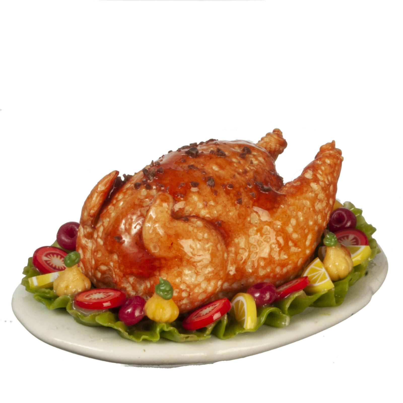 Dollhouse Miniature Turkey on Platter