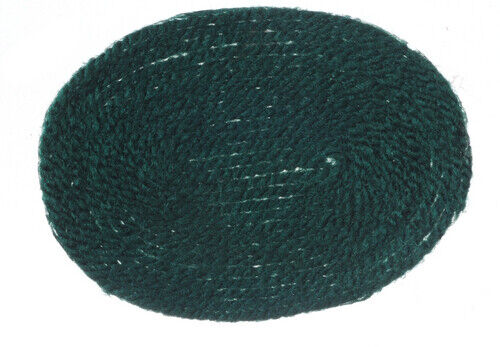 Dollhouse Miniature Small Hunter Green Rug Braided Look