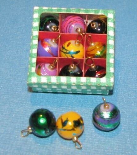 Dollhouse Miniature Kit: Boxed Christmas Ornaments