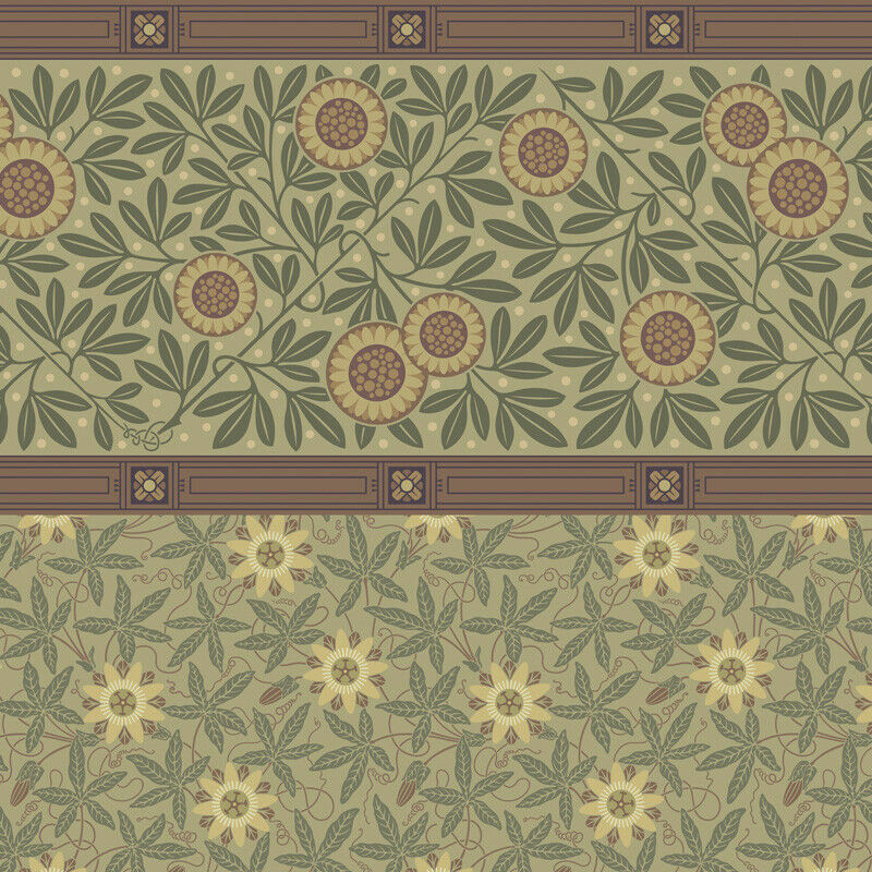 NEW PATTERN! Bradbury and Bradbury Dollhouse Wallpaper - Herter Wall