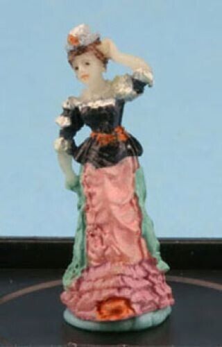 Dollhouse Miniature Victorian Lady Figurine - Orchid- by Jeanetta Kendall