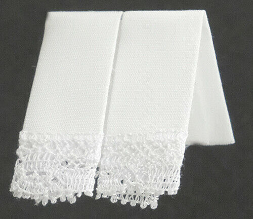 Dollhouse Miniature White Kitchen Dish Towels
