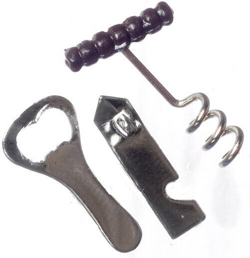 Dollhouse Miniature Set of 3 Bottle Openers