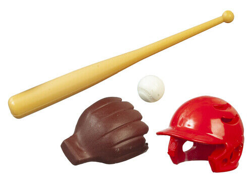 Dollhouse Miniature Baseball Set of 4