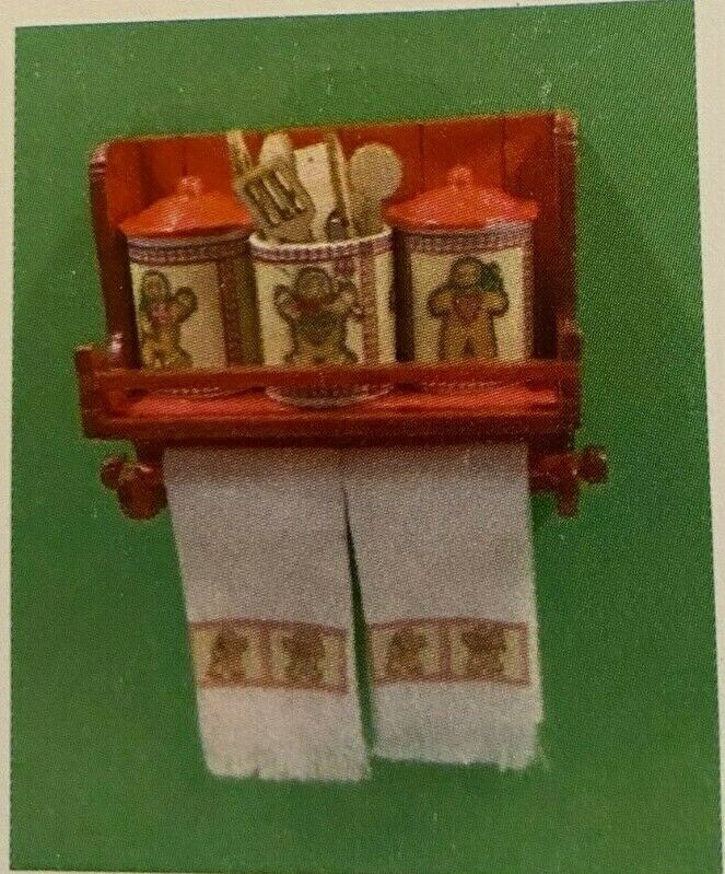 Dollhouse Miniature Gingerbread Canister Shelf