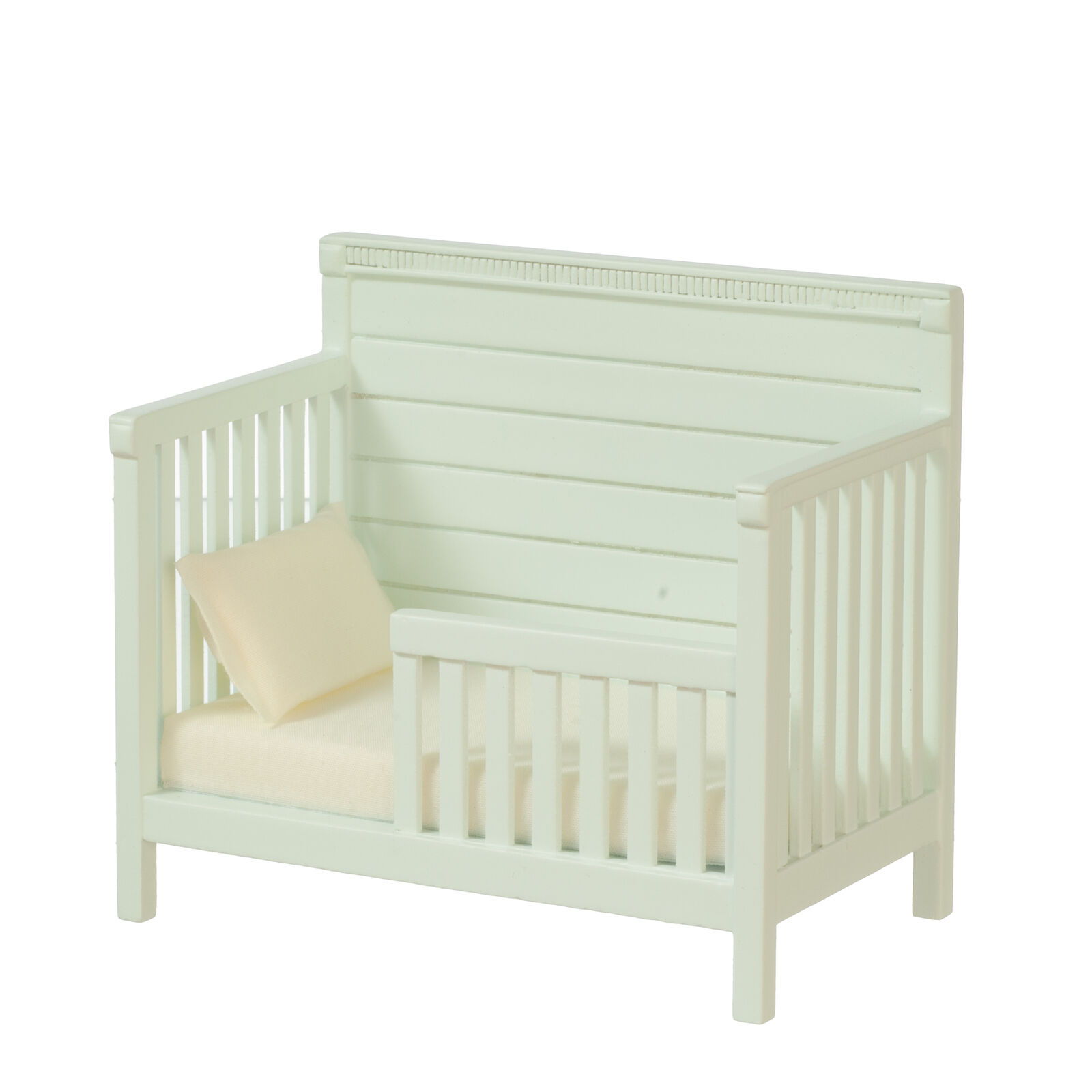 NEW From JBM - Dollhouse Miniature 20th Century Child's Cot in Blue