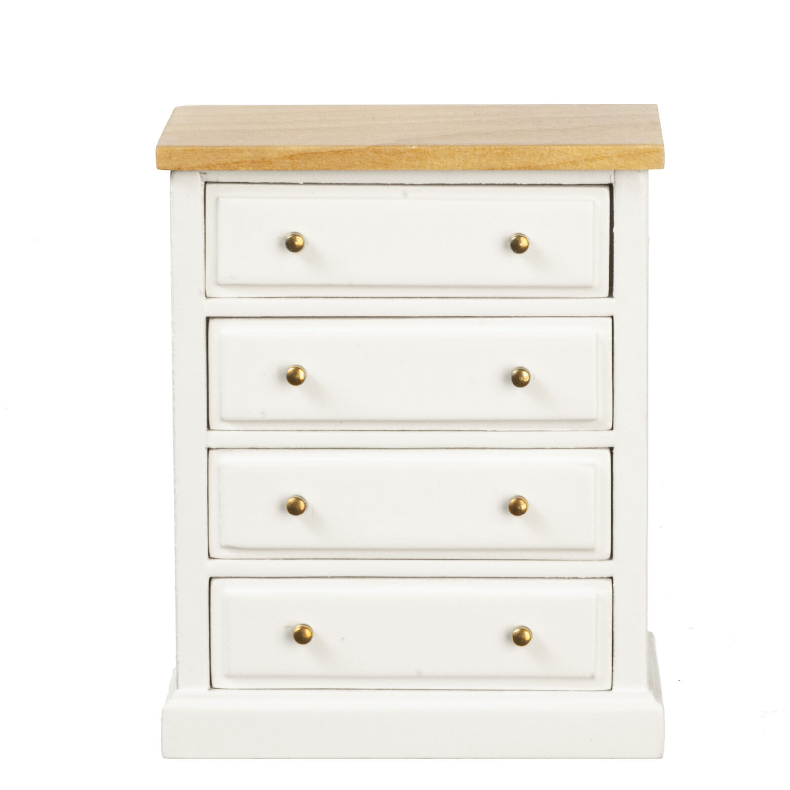 JBM Dollhouse Miniature 4-Door Side Cabinet in White