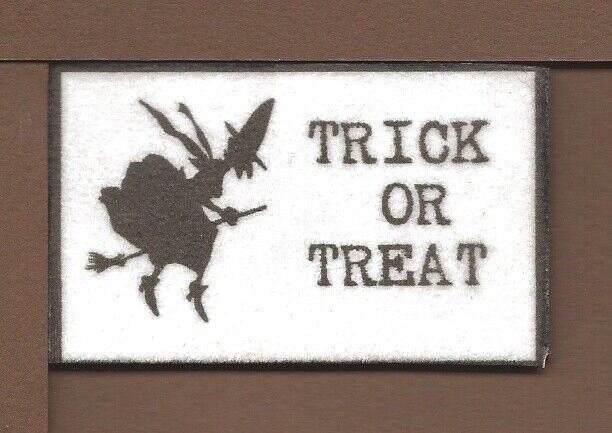Dollhouse Miniature Welcome Mat - Halloween Witch  Handcrafted